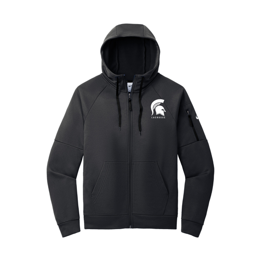 Skyline Spartans Lacrosse Nike Therma-FIT Full-Zip Hoodie — Black