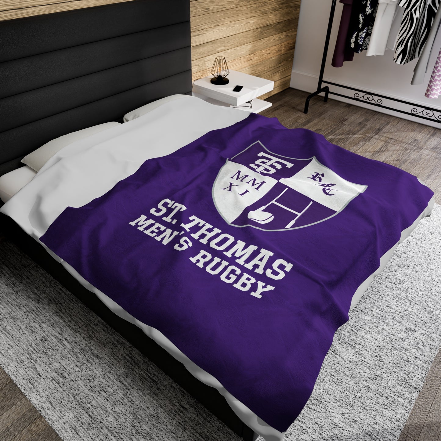 UST Rugby Velveteen Plush Blanket (60" x 80")