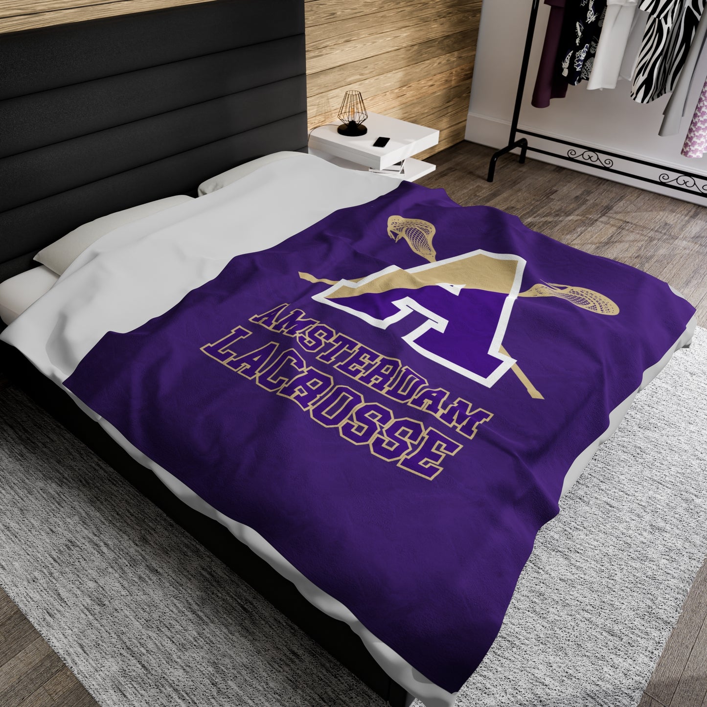 Amsterdam Lacrosse Velveteen Plush Blanket (60 x 80)