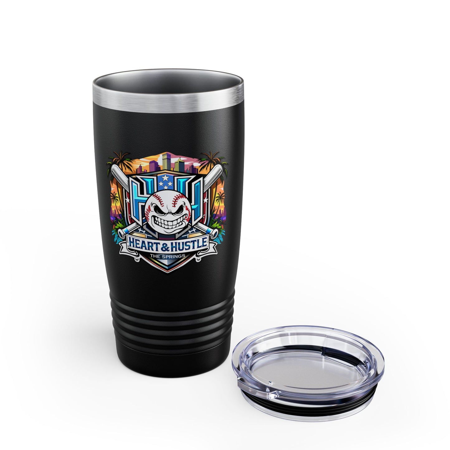 Heart and Hustle Baseball Ringneck Tumbler (20oz)