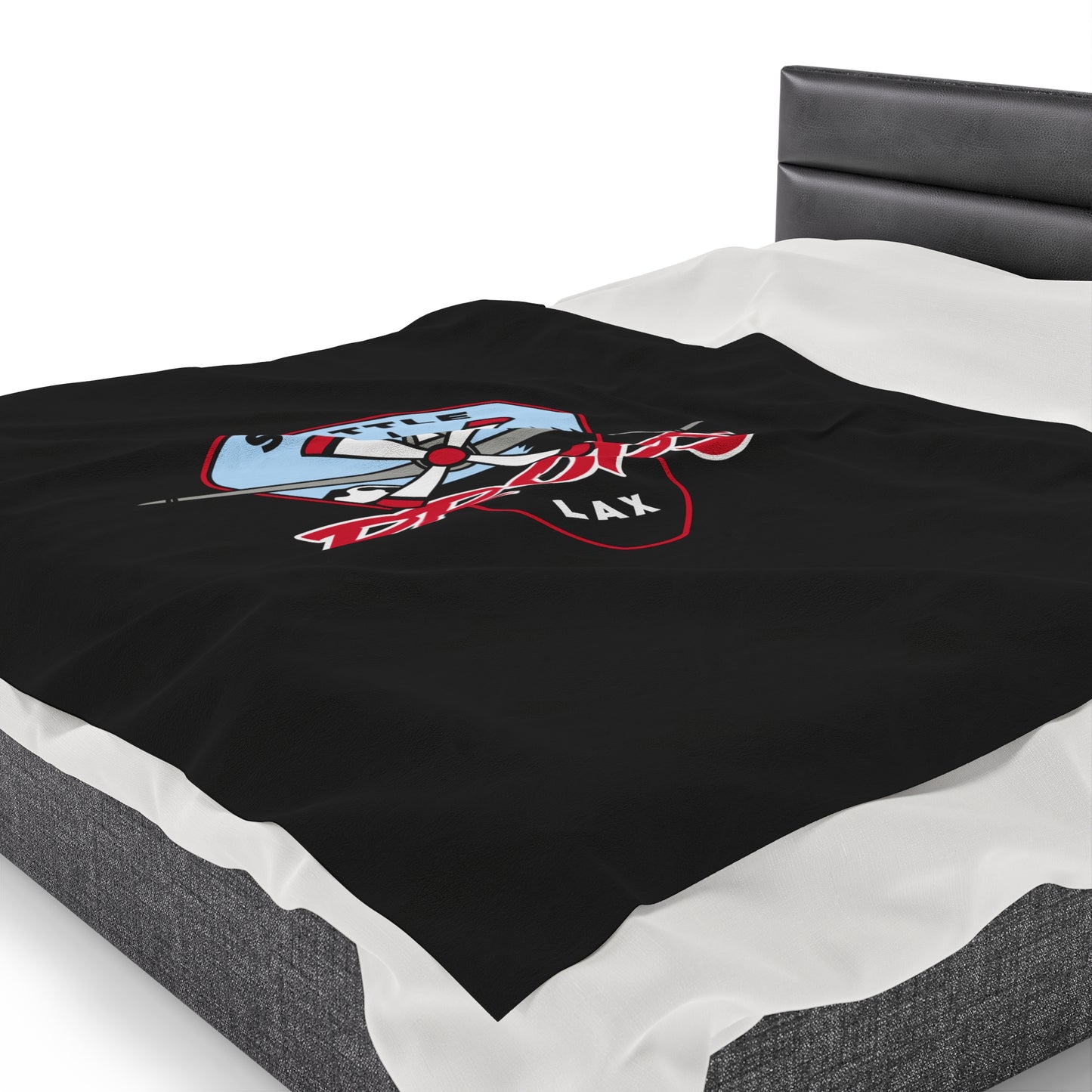 Seattle Props Lacrosse Velveteen Plush Blanket (60" x 80")