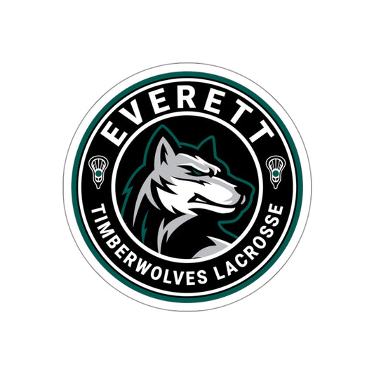 Everett Lacrosse Die Cut Stickers