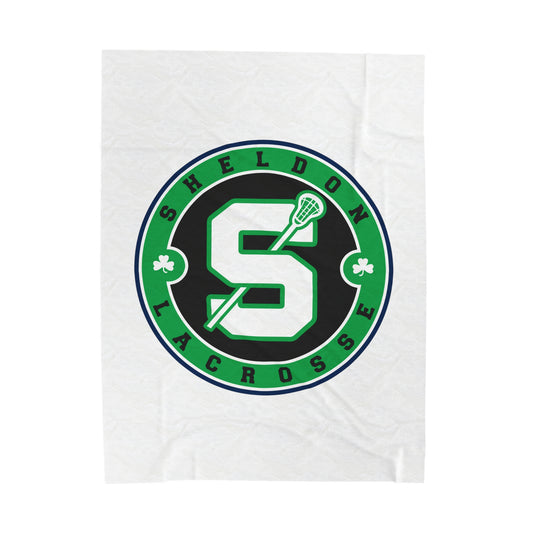 Sheldon Lacrosse Velveteen Plush Blanket