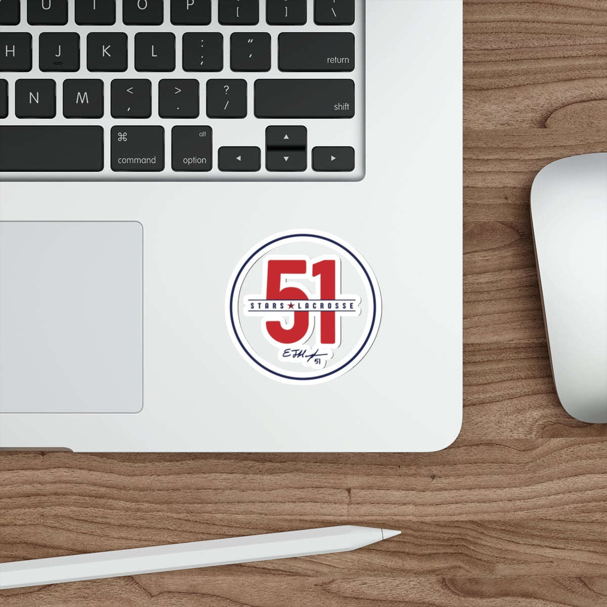 51 Stars Lacrosse Die-Cut Stickers