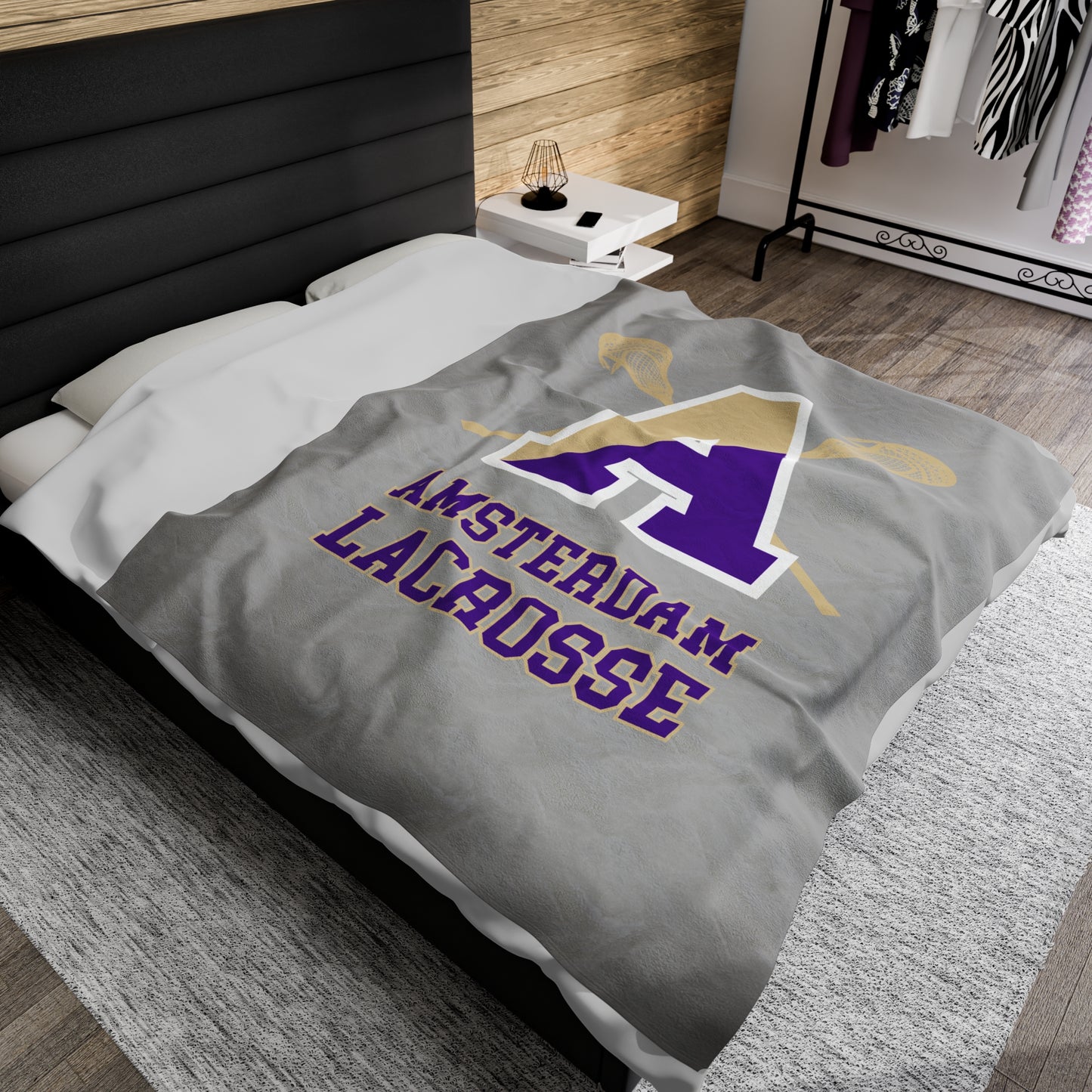 Amsterdam Lacrosse Velveteen Plush Blanket (60 x 80)