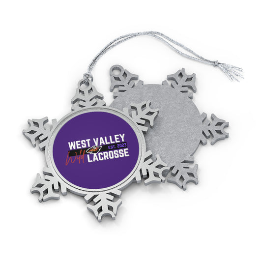 WVW Lacrosse Pewter Snowflake Ornament