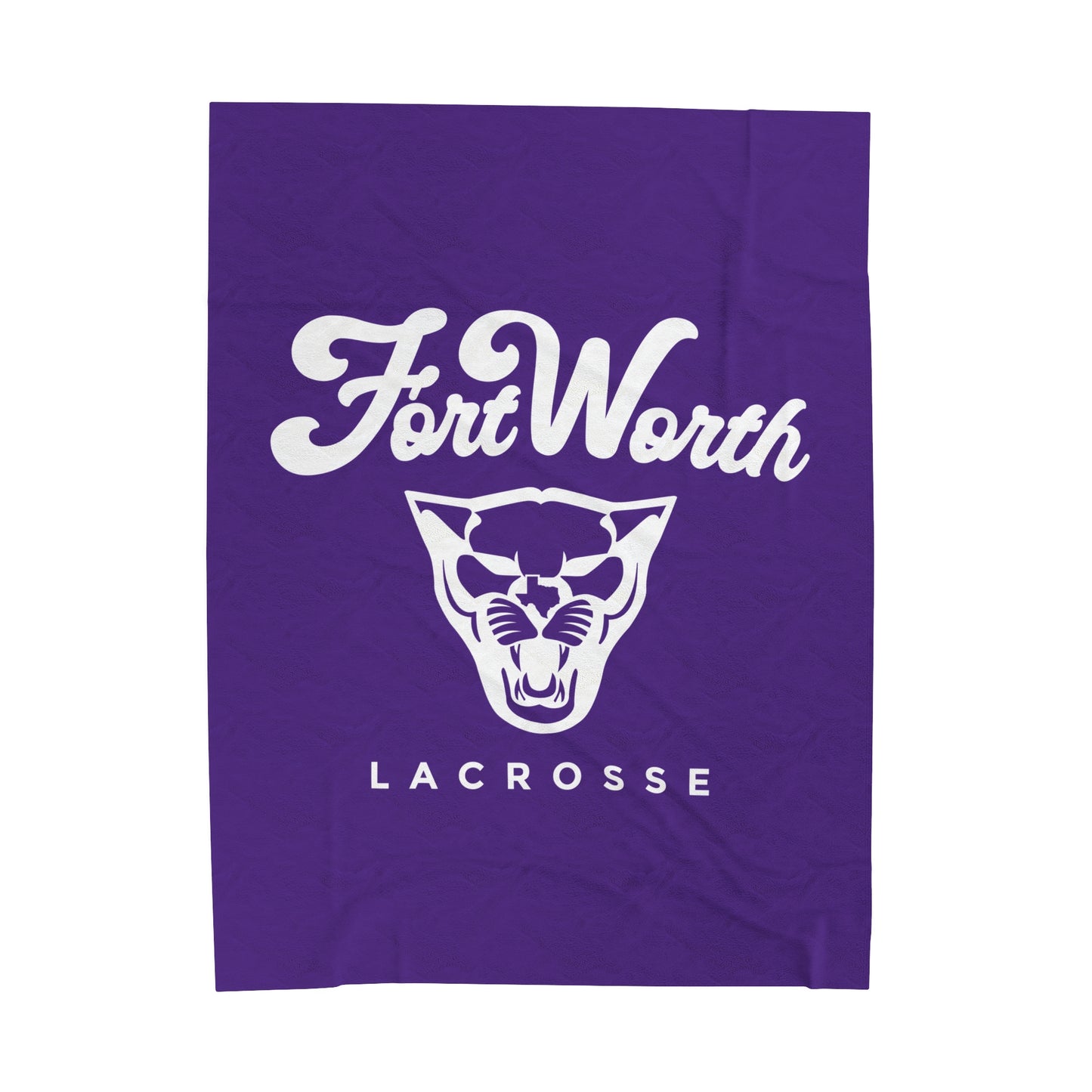 Fort Worth Lacrosse Velveteen Plush Blanket