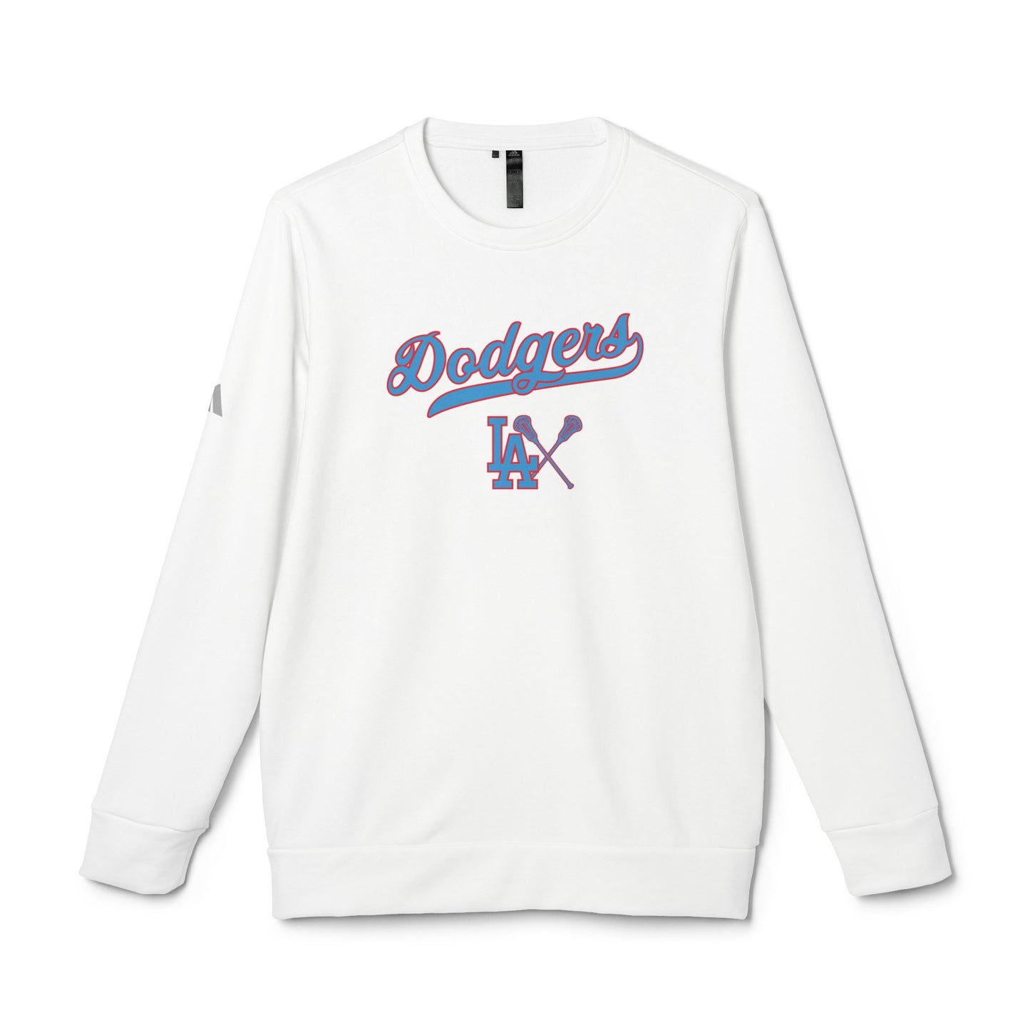 Adult Dodgers Adidas Fleece Crewneck