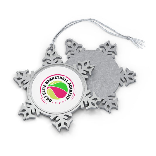 863 Elite Basketball Pewter Snowflake Ornament