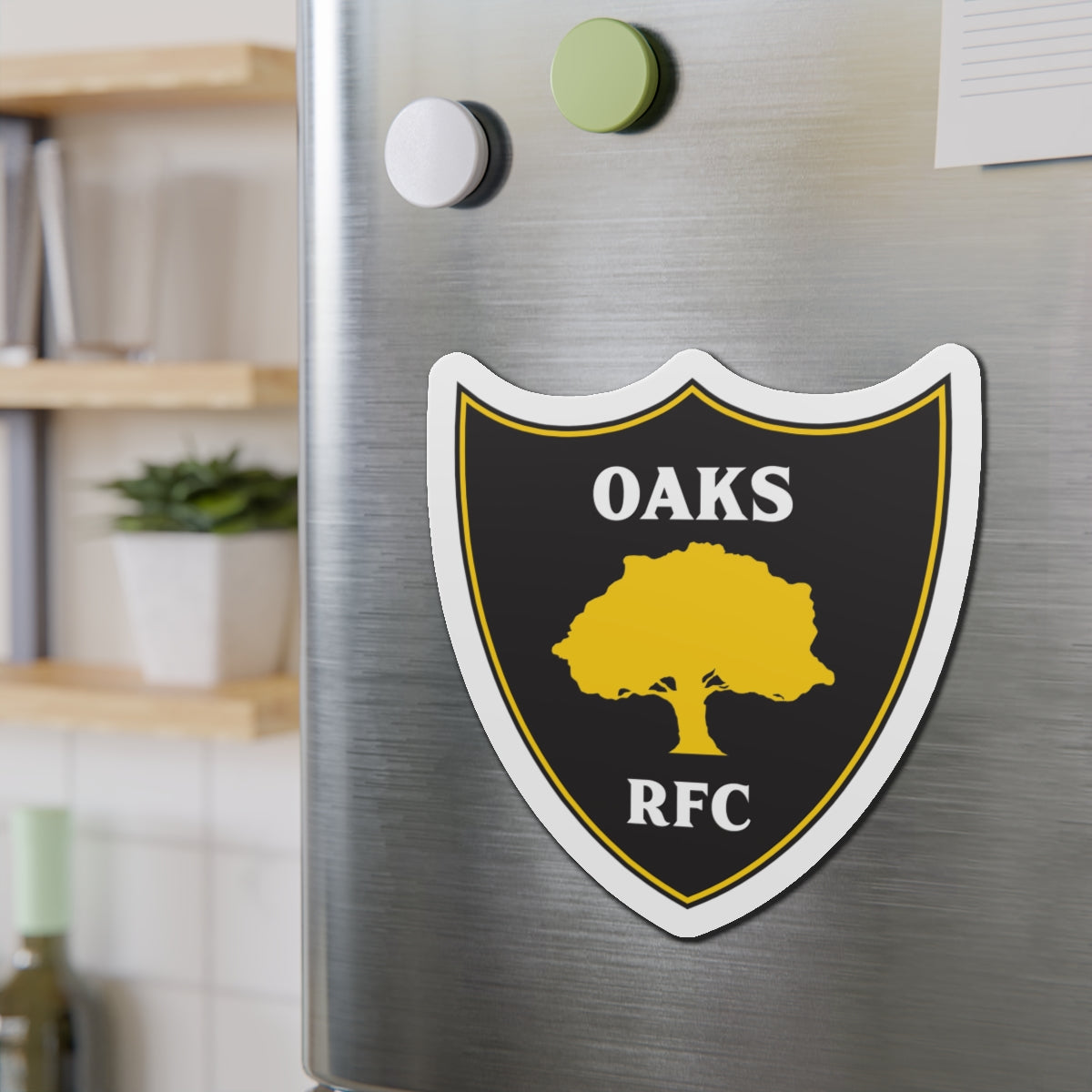 Oaks Rugby Die-Cut Magnet