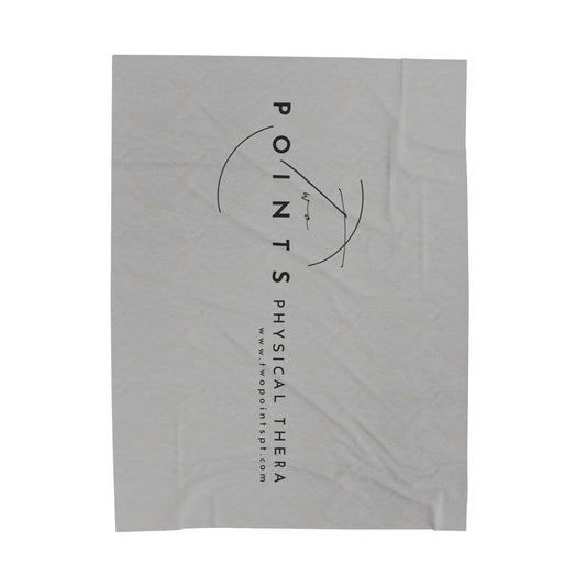 Two Points Physical Therapy Velveteen Plush Blanket
