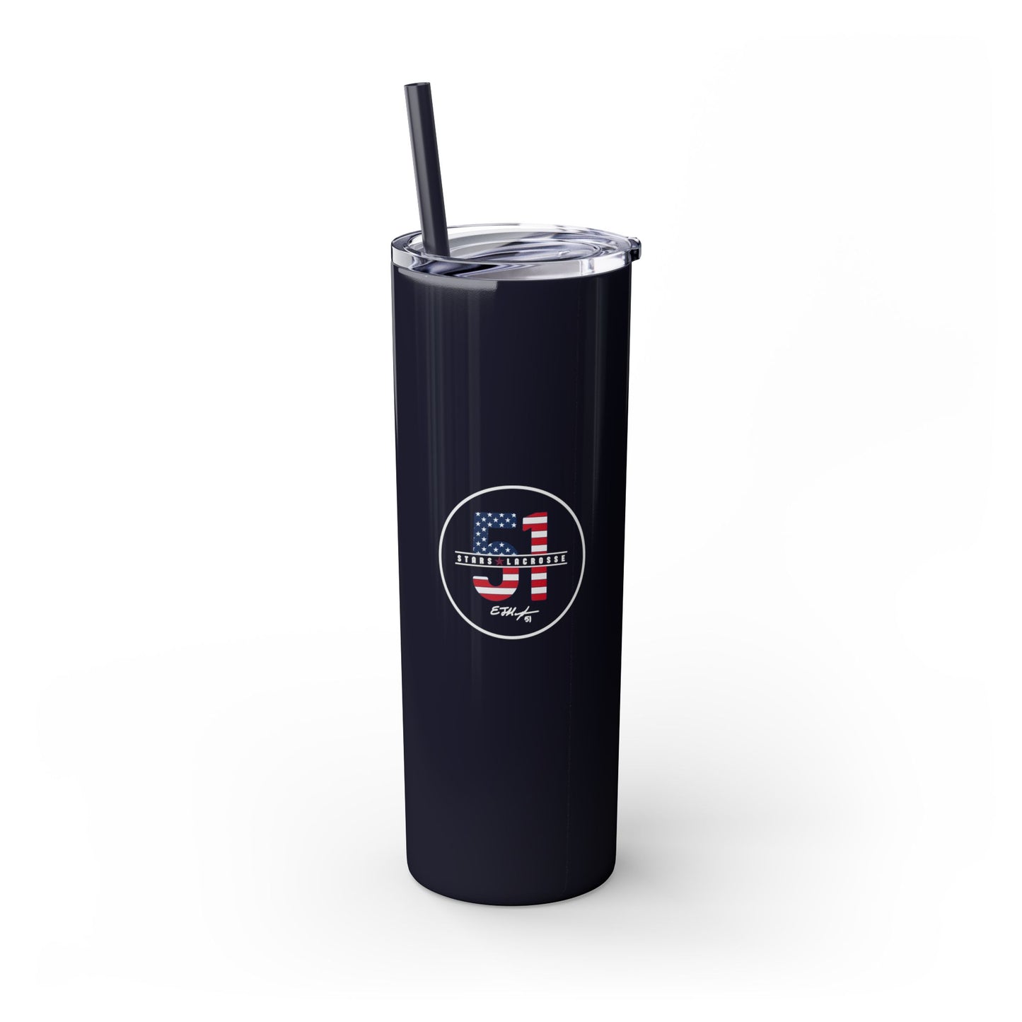 51 Stars Lacrosse Skinny Tumbler with Straw (20oz)