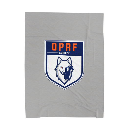 OPRF Girls Lacrosse Velveteen Plush Blanket (60" x 80")