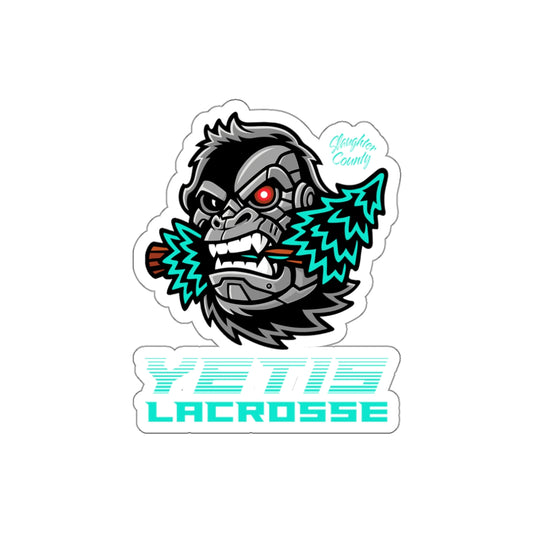 Slaughter County Yetis Lacrosse Die-Cut Sticker