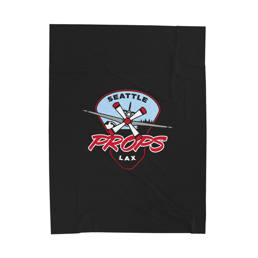 Seattle Props Lacrosse Velveteen Plush Blanket (60" x 80")