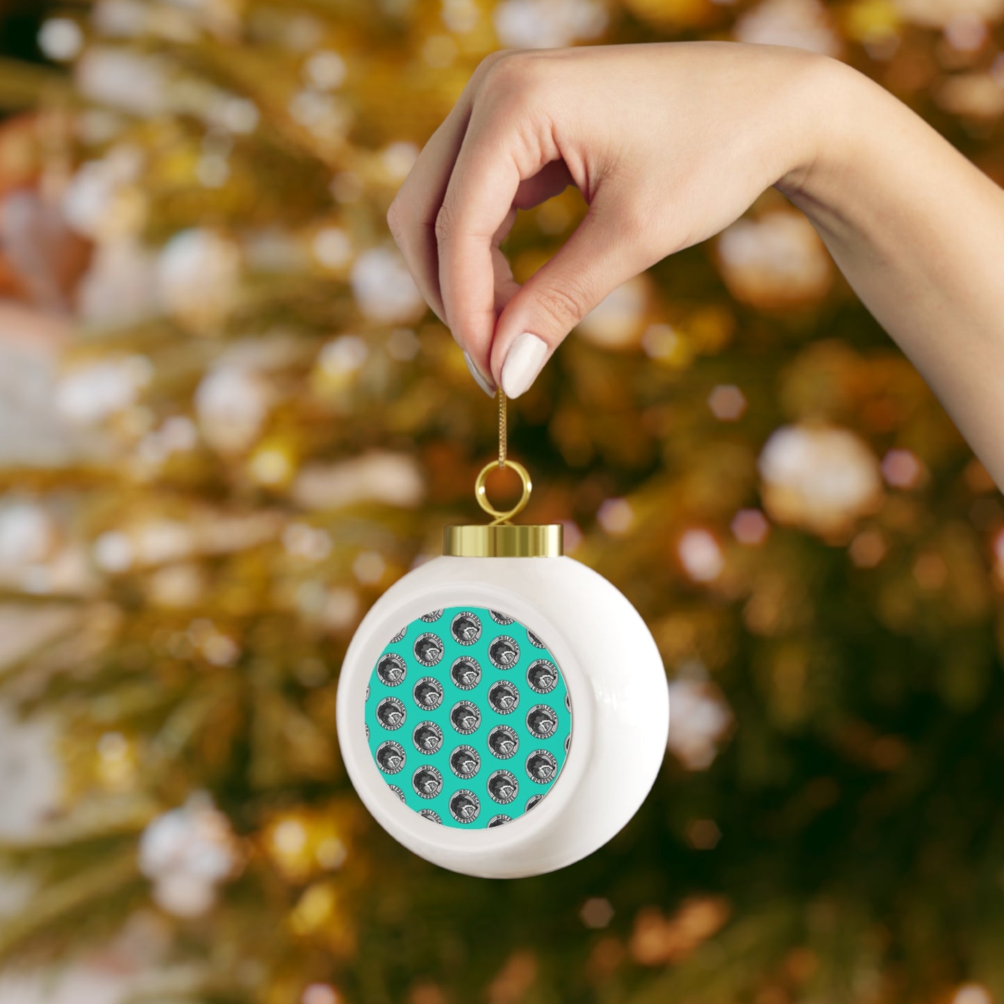 Wolfpack Lacrosse Christmas Ball Ornament