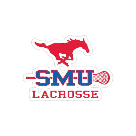 SMU Lacrosse Transparent Die-Cut Outdoor Sticker