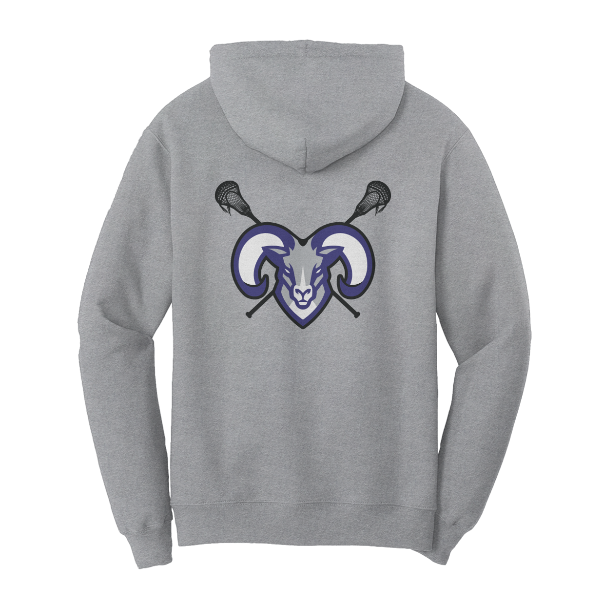 Adult OS Rams Port & Company Fleece Hoodie