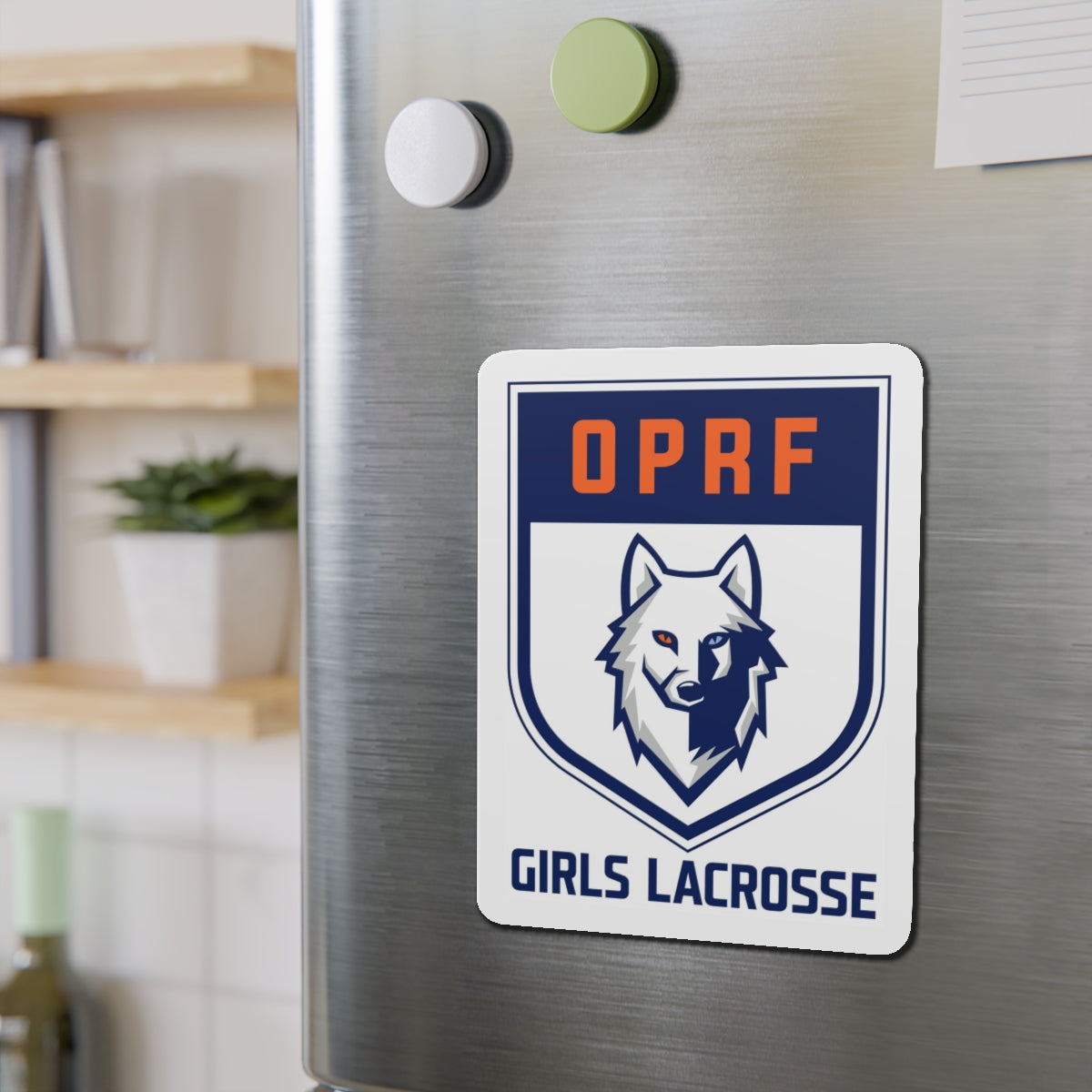 OPRF Lacrosse Corner Die-Cut Magnets