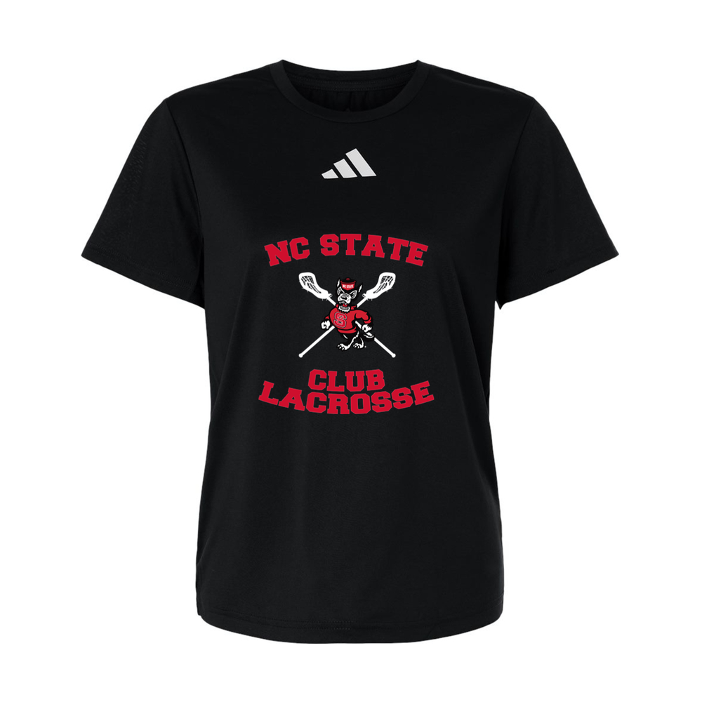NC State Club Lacrosse Adidas Women's Pregame T-Shirt - Black