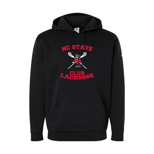 NC State Club Lacrosse Adidas Men's Fleece Hooded Sweatshirt - Black
