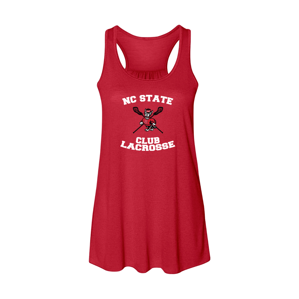 NC State Club Lacrosse Bella Canvas Tank - Red