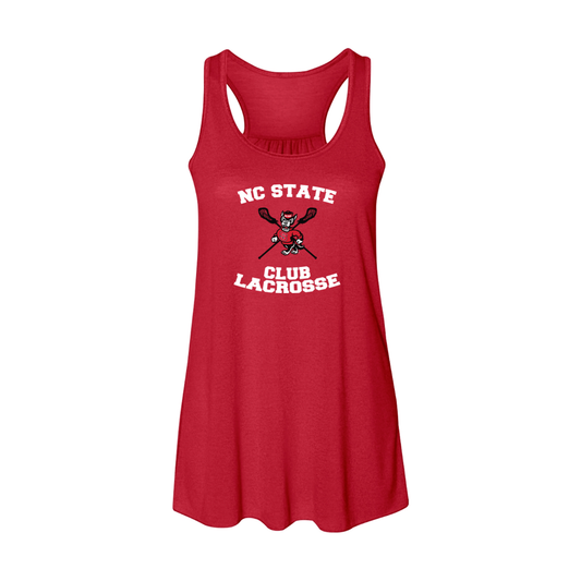 NC State Club Lacrosse Bella Canvas Tank - Red
