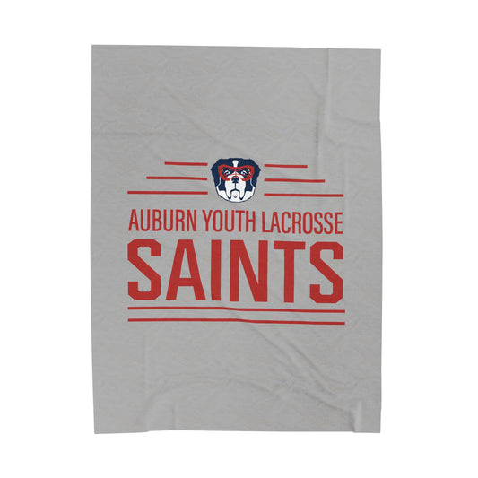 Auburn Youth Lacrosse Velveteen Plush Blanket (60 x 80)
