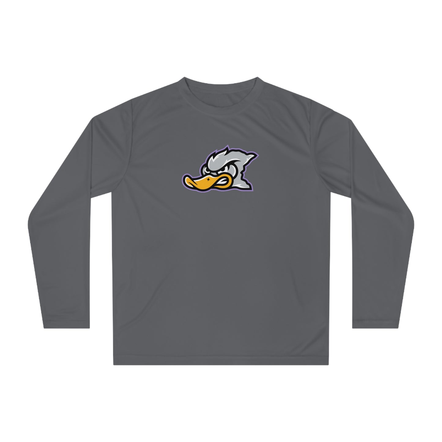 Adult Grey Duck Lacrosse Team 365 Performance Long Sleeve Shirt