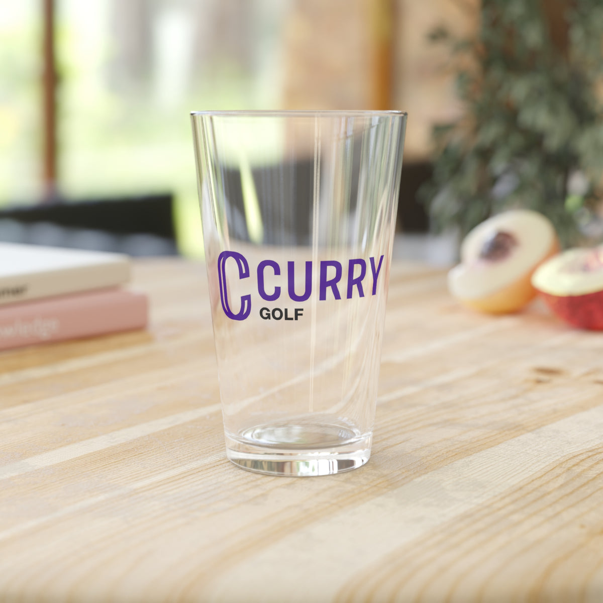Curry College Golf Pint Glass - 16oz