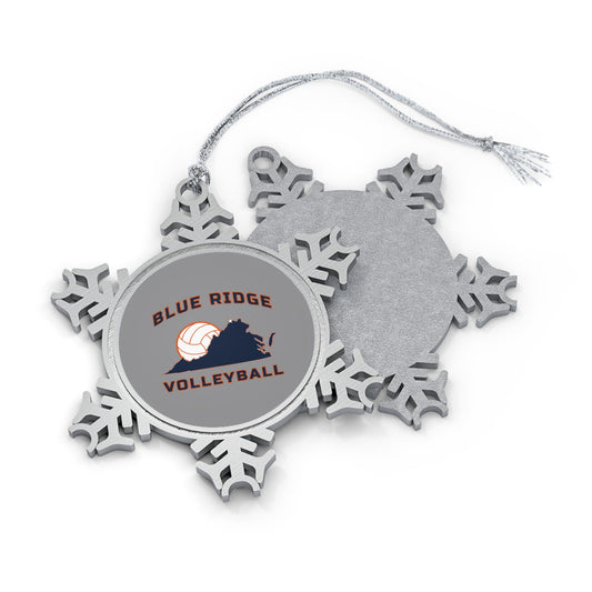 Blue Ridge Volleyball Pewter Snowflake Ornament