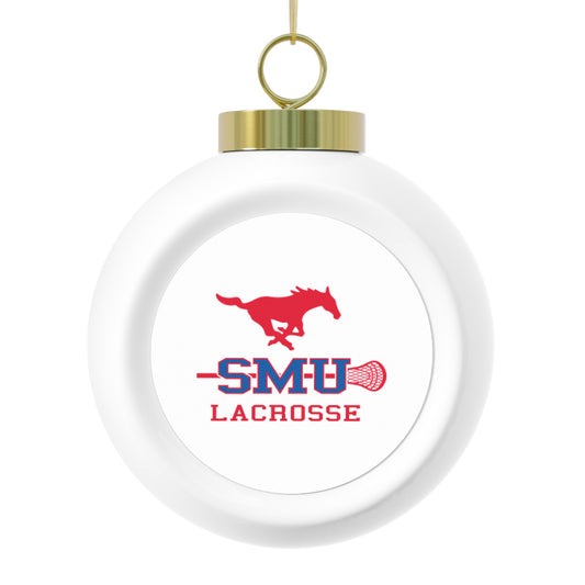 SMU Lacrosse Christmas Ball Ornament