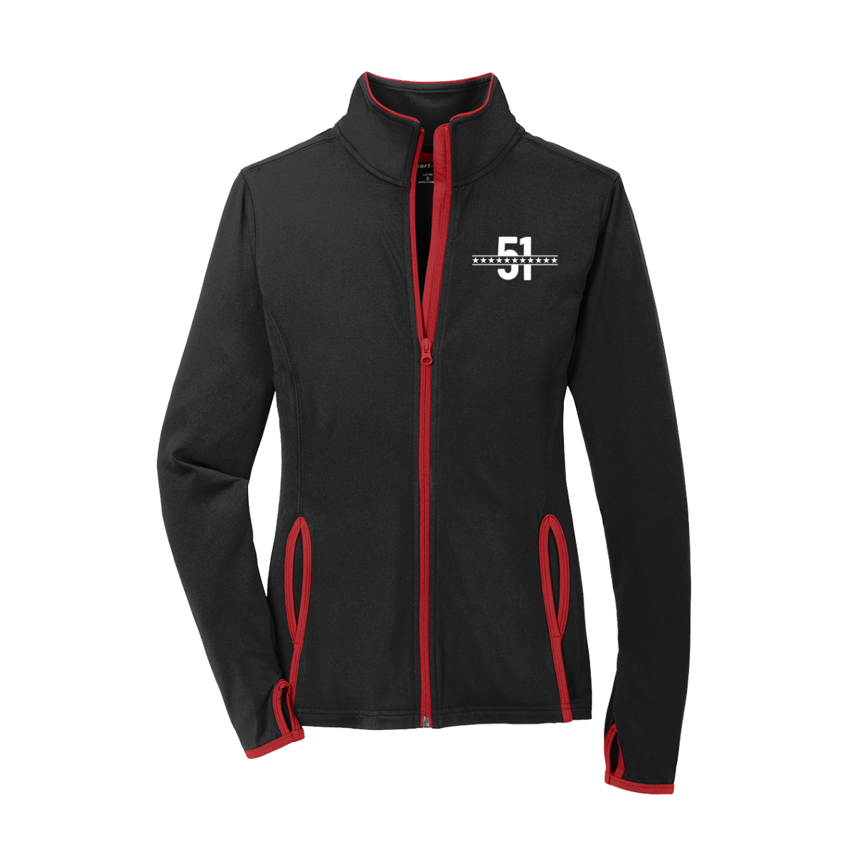 Women's 51 Stars Sport-Tek Sport-Wick Stretch Full Zip Jacket