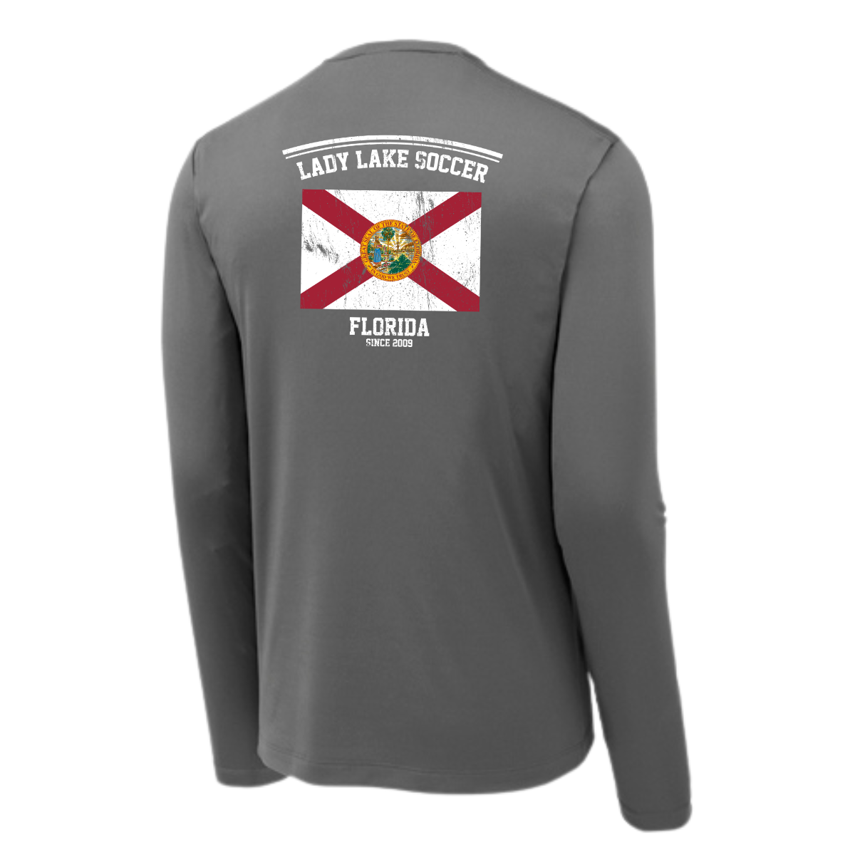 Adult Lady Lake Soccer Association Sport-Tek Posi UV Pro LS Tee