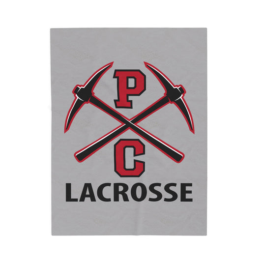 PCHS Boys Lacrosse Velveteen Plush Blanket
