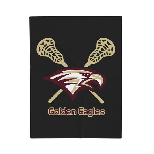 Maple Mountain Youth Lacrosse Velveteen Plush Blanket