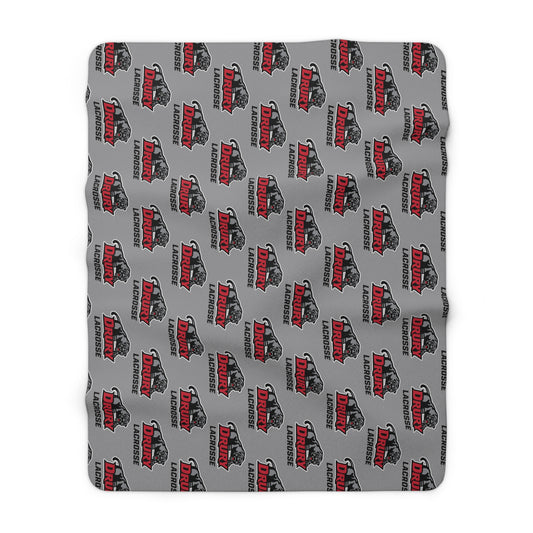 Drury Lacrosse Sherpa Fleece Blanket