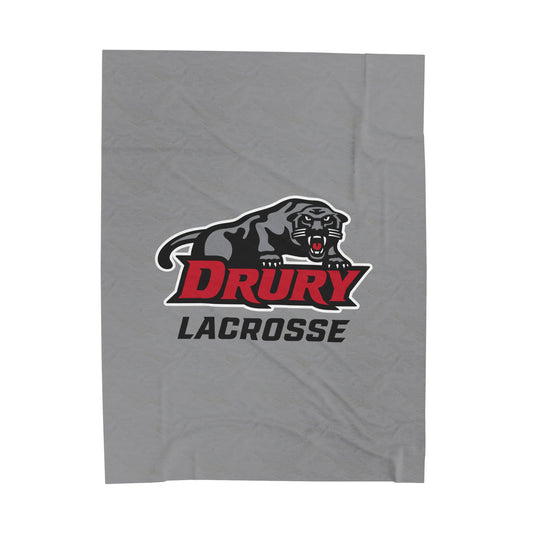 Drury Lacrosse Velveteen Plush Blanket (60" x 80")