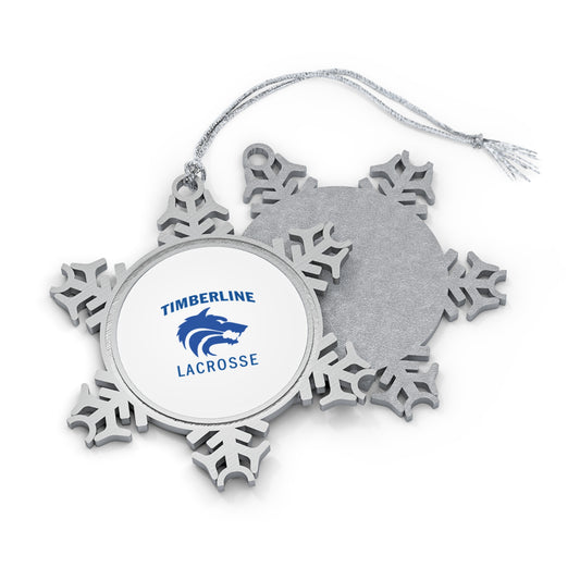 Timberline Lacrosse Pewter Snowflake Ornament