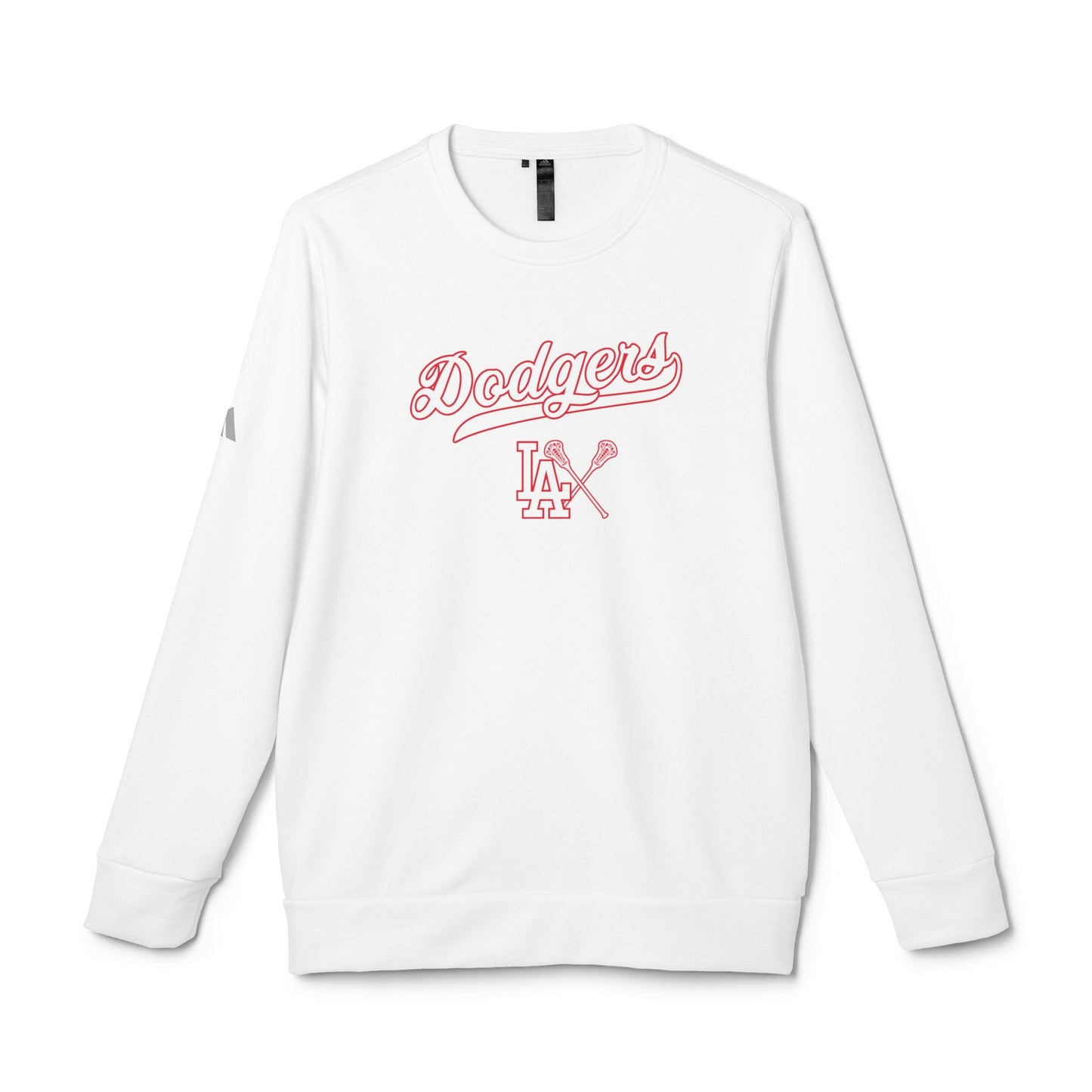 Adult Dodgers Adidas Fleece Crewneck