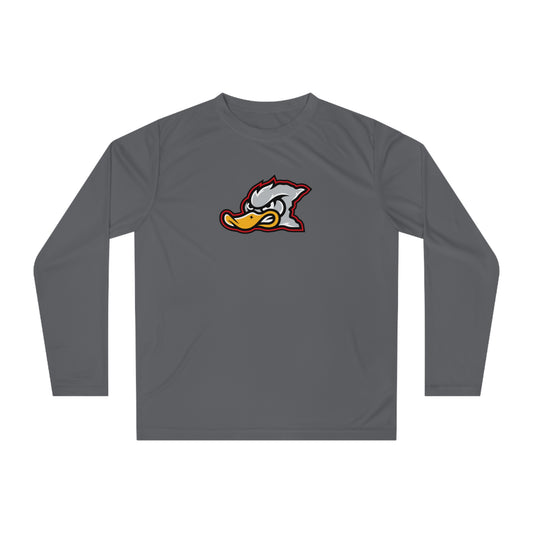 Adult Grey Duck Lacrosse Team 365 Performance Long Sleeve Shirt