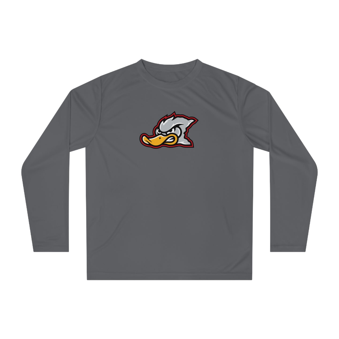 Adult Grey Duck Lacrosse Team 365 Performance Long Sleeve Shirt