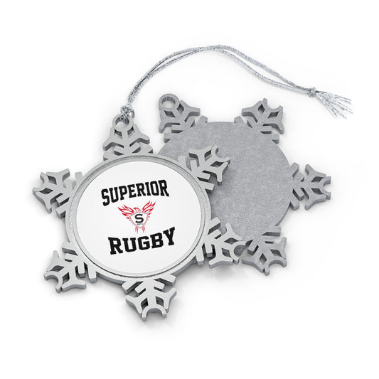 Superior Rugby Pewter Snowflake Ornament
