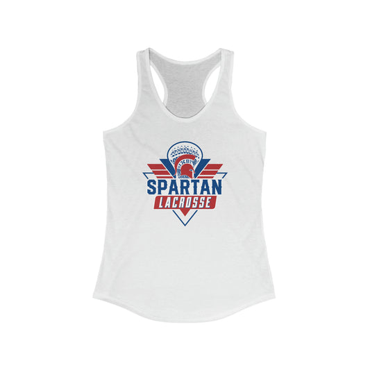 Women's Bixby Spartan Lacrosse Next Level Racerback Tank