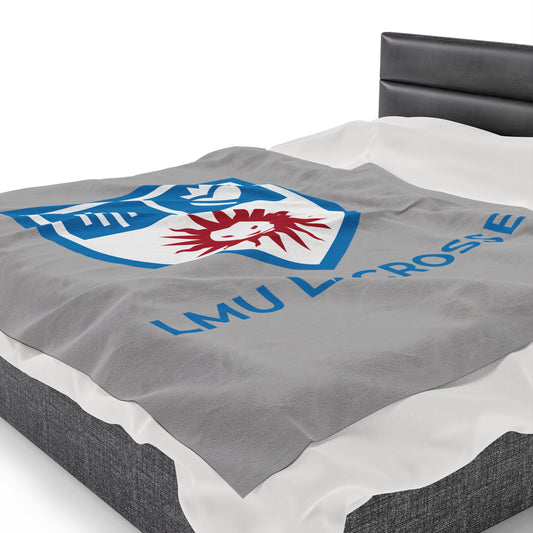 LMU Lacrosse Velveteen Plush Blanket