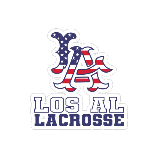 Los Al Lacrosse Transparent Die-Cut Outdoor Sticker