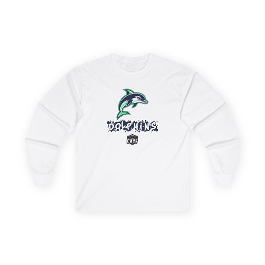 Adult Dolphins Gildan Ultra Cotton Long Sleeve