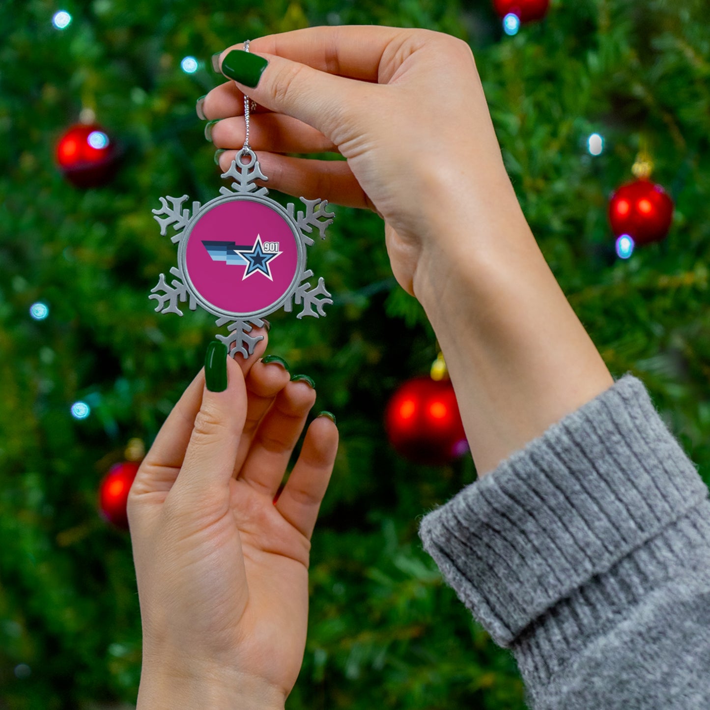 Stars 901 Pewter Snowflake Ornament