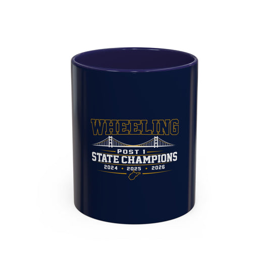 Wheeling Post 1 Ceramic Coffee Accent Mug (11oz) – Navy