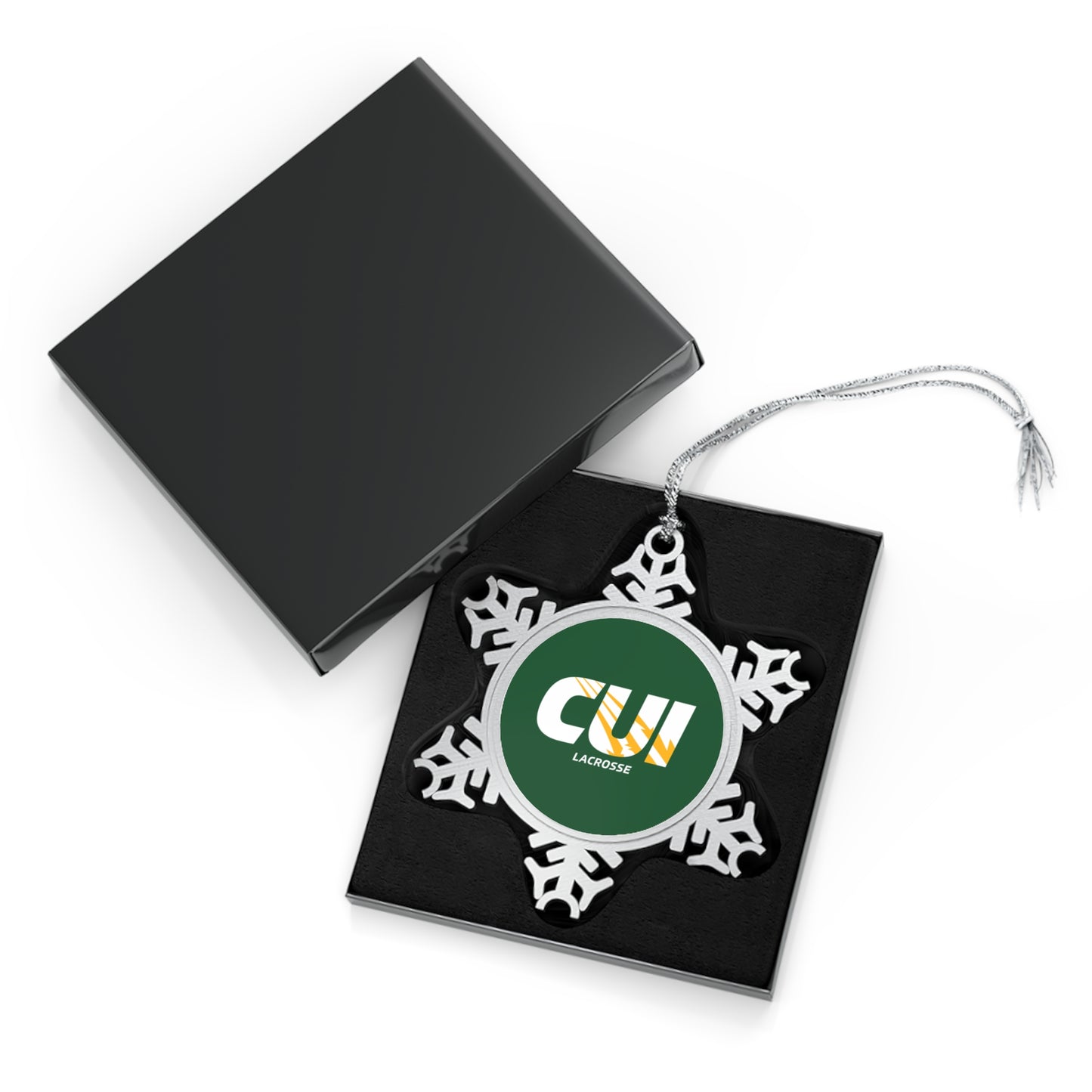 CUI Lacrosse Pewter Snowflake Ornament